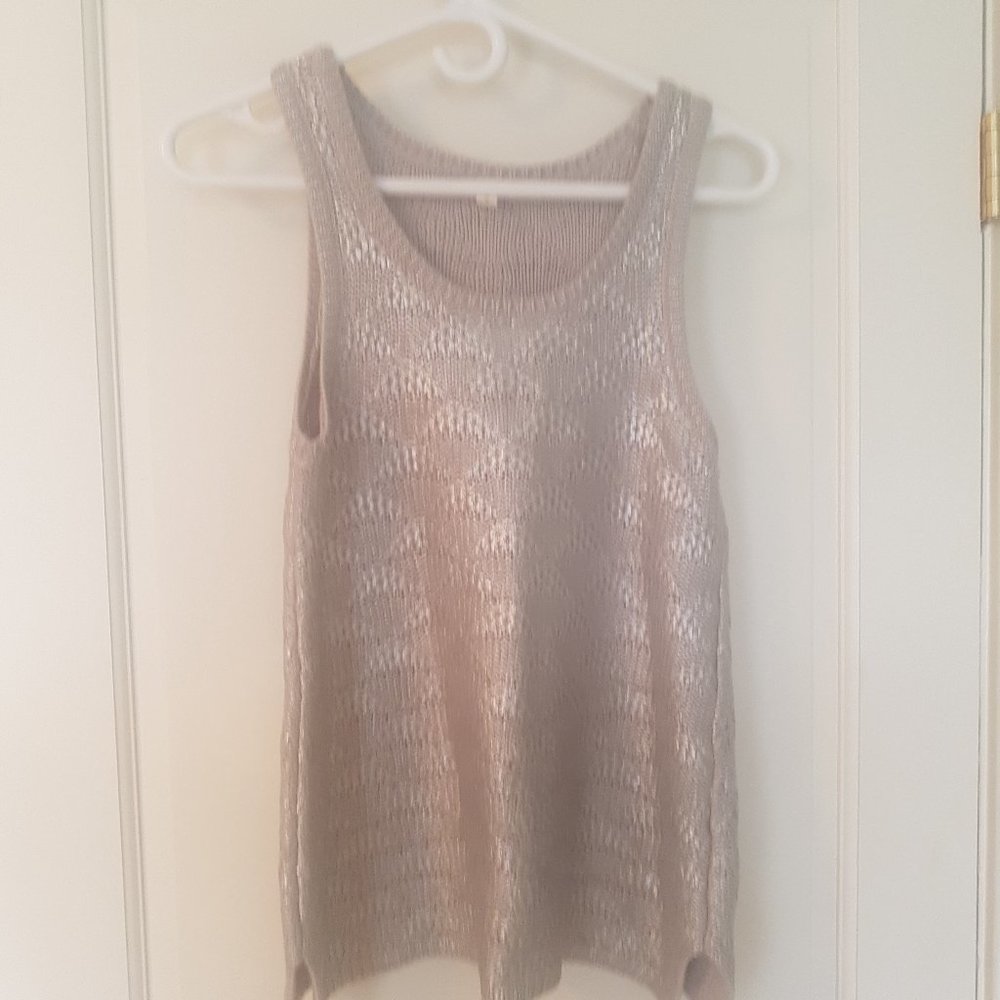 Anthropologie silver sweater tank/vest